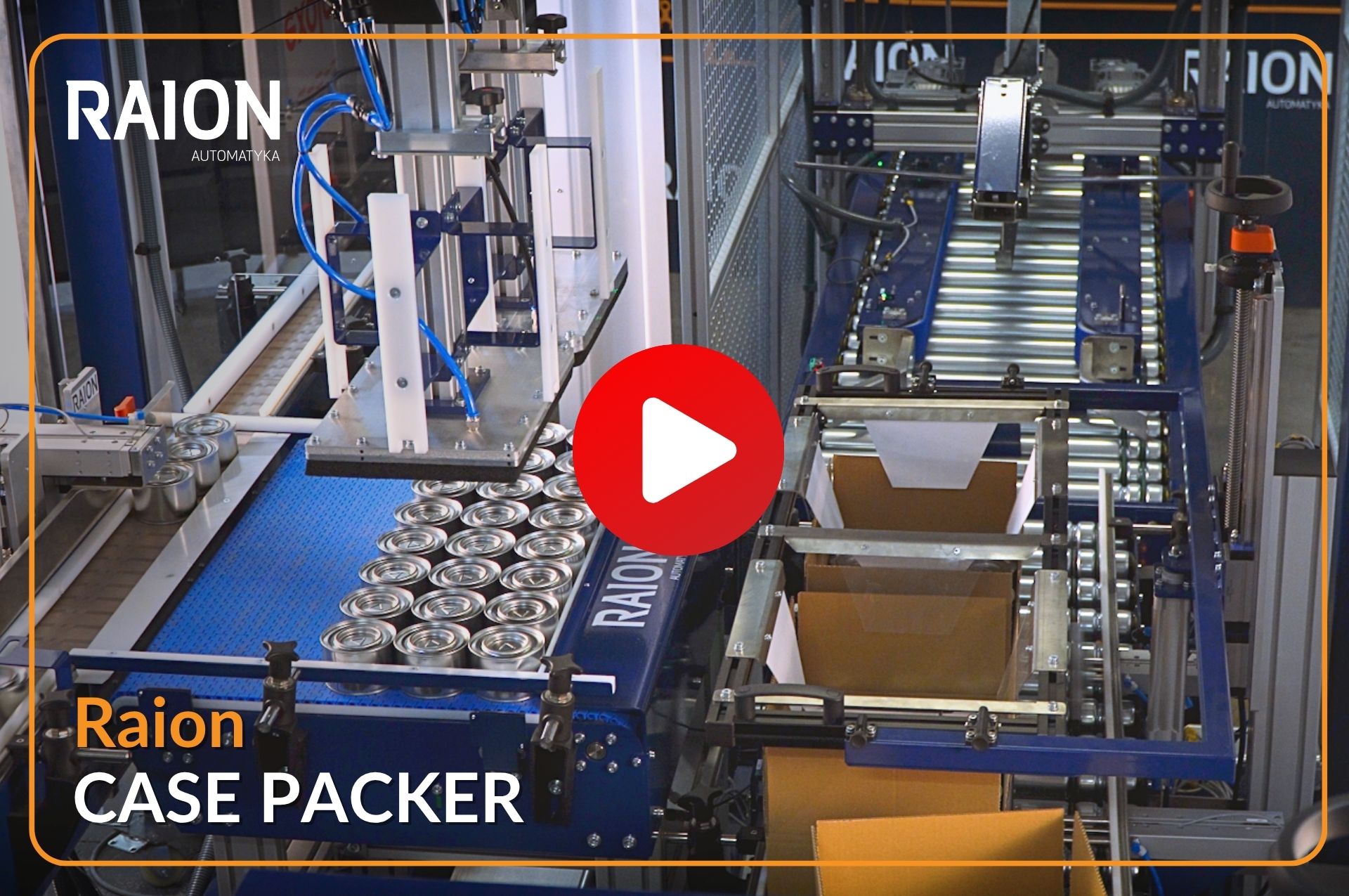 Case packer RAION do automatycznego pakowania puszek